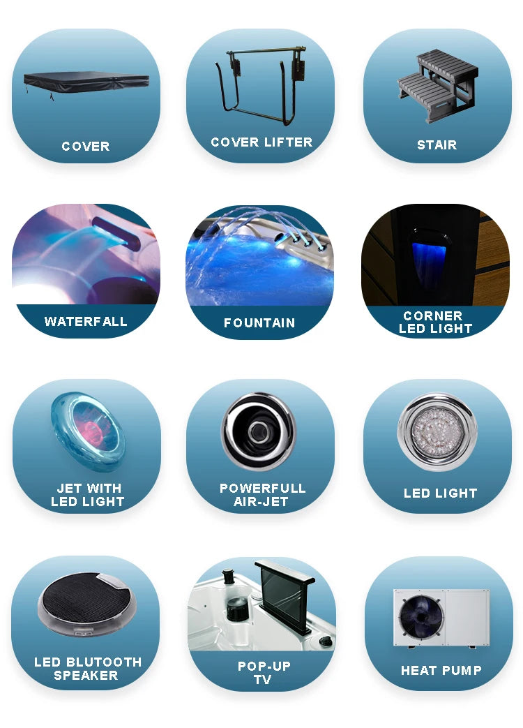 Sunrans 6 Person Whirlpool Hot Tub