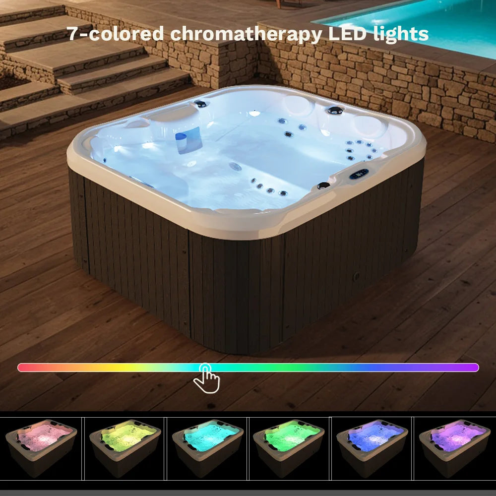 Victone 2 To 4 Person 25-Jet Outdoor Hot Tub With Intelligent Control and Water Purification