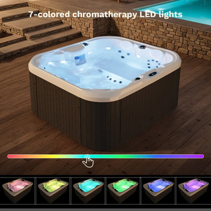 Victone 2 To 4 Person 25-Jet Outdoor Hot Tub With Intelligent Control and Water Purification