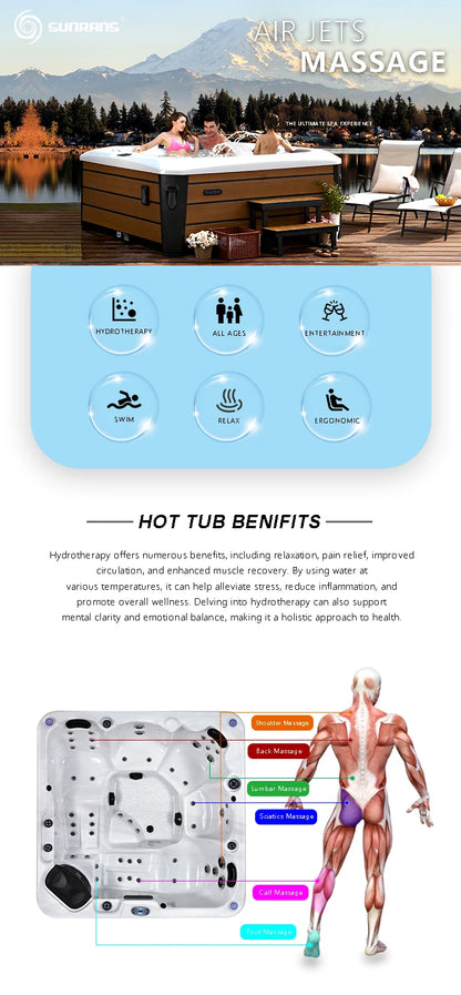 Sunrans 6 Person Whirlpool Hot Tub