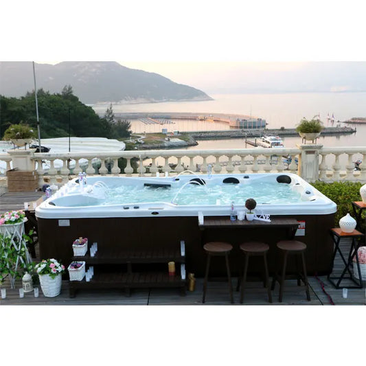 SpaRelax Outdoor Deluxe 10 Person Whirlpool Hot Tub XMSJ
